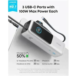 Anker A1695H41 25000 mAh 165 W, Silber