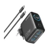Anker Nano 100W 3-Port Ladegerät Apple, Samsung C1/C2:100W, C1+C2:70W+30W/95W+5W, C1/C2+A:67W+33W/95W+5W, Dark Gray