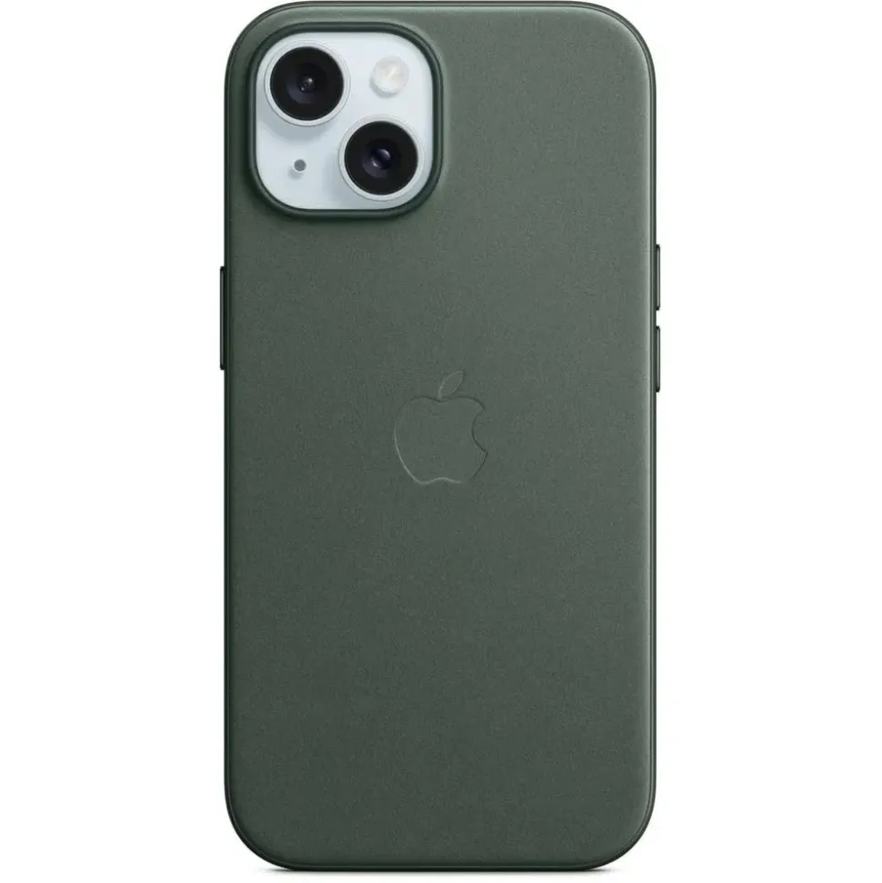 Apple iPhone 15 Plus Feingewebe Case mit MagSafe immergrün