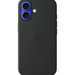Apple iPhone 16 Silikon Case mit MagSafe schwarz