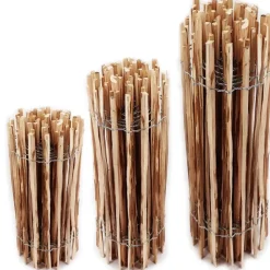 Aquagart Staketenzaun 20 m x 120 cm Braun/Holz