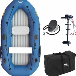 Aqua Marina Classic Advanced Fischerboot mit Elektromotor T-18 Motor Blue - blau