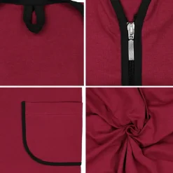 Aquarti Bademantel Aquarti Dunkelrot XL