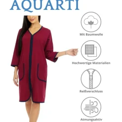 Aquarti Bademantel Aquarti Dunkelrot XL
