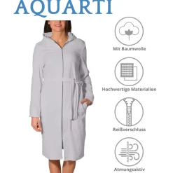 Aquarti Bademantel Aquarti Grau XL