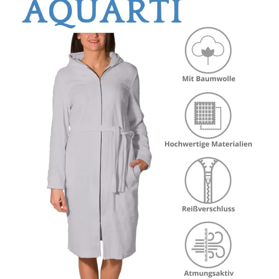 Aquarti Bademantel Aquarti Grau XL