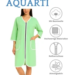 Aquarti Bademantel Aquarti Hellgrün XXL