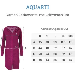 Aquarti Bademantel Aquarti Streifenmuster Smaragdgrün XL