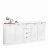 ARGONAUTA Sideboard 200 x 90 x 40 cm Weiß