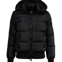 Armani Exchange Damen Daunenjacke - Steppjacke mit Kapuze, Reißverschluss, Echte Daunen, Warm Gefüttert