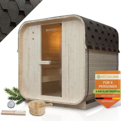 Artsauna Fasssauna Nolvik L inkl. 6 kW Ofen + Zubehör