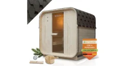 Artsauna Fasssauna Nolvik L inkl. 6 kW Ofen + Zubehör
