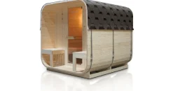 Artsauna Fasssauna Nolvik XXL inkl. 8 kW Ofen + Zubehör