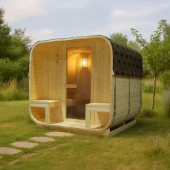 Artsauna Fasssauna Nolvik XXL inkl. 8 kW Ofen + Zubehör