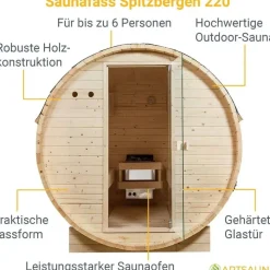 Artsauna Spitzbergen 220 inkl. 8 kW Ofen