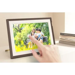 Arzopa D10 Digitaler Bilderrahmen, (Dunkelbraun) 10.1