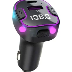 astraveo Zigarettenanzünder USB C Auto Ladegerät Bluetooth 5.3 FM Transmitter für iPhone 17 16 15 14 Samsung Galaxy S26 S25 S24 S23 S22 Andorid