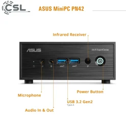 Asus Mini-PC PN42 2023 4K Ultra HD Intel N100 3,4 GHz 32 GB RAM 500 GB SSD Intel UHD Graphics Windows 11 Home