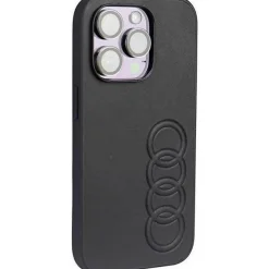 Audi iPhone 14 Pro Kunstleder Case schwarz