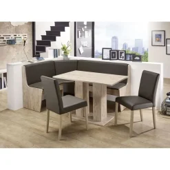 58 aufm Kessel Eckbankgruppe Dania Eiche San Remo Sand/Anthrazit 12048 - Grau