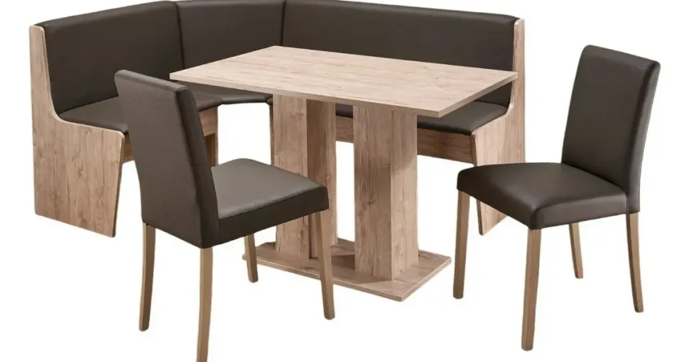 58 aufm Kessel Eckbankgruppe Dania Eiche San Remo Sand/Anthrazit 12048 - Grau