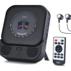 August SE15B MP3-Player Schwarz Bluetooth®, Lautsprecher