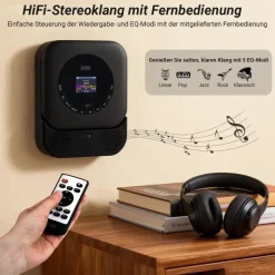 August SE15B MP3-Player Schwarz Bluetooth®, Lautsprecher