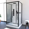 Aurlane Urban 2 Komplettdusche mit Schiebetür 115 x 90 cm schwarz/transparent