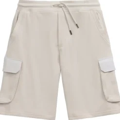AUTHENTIC LE JOGGER "kurze Sweathose", Herren, Gr. L (52/54), N-Gr, beige (creme), Sweatware, Obermaterial: 60% Baumwolle, 40% Polyester, unifarben, regular fit ca. Mitte Knie, Hosen Sweatshorts, Cargotaschen mit Webdetails, Topseller