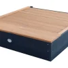 Axi Holzsandkasten Mandy mit Deckel und Sitzbank Anthrazit/Braun