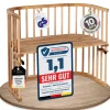 babybay Maxi Beistellbett seidenmatt klarlackiert