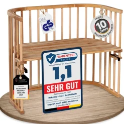 babybay Maxi Beistellbett seidenmatt klarlackiert