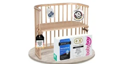 babybay Original Beistellbett seidenmatt klarlackiert