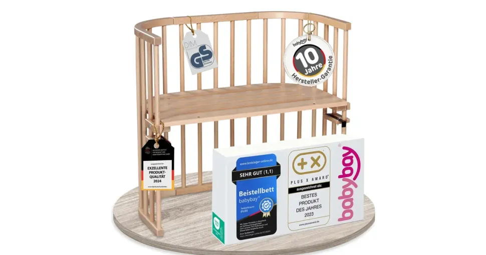 babybay Original Beistellbett seidenmatt klarlackiert