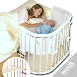 babybay Original Beistellbett seidenmatt weiß