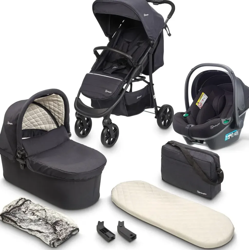 BabyGO 3 in 1 Kinderwagen black