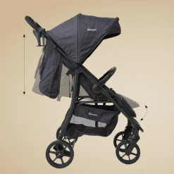 BabyGO 3 in 1 Kinderwagen black