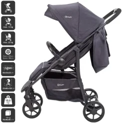 BabyGO 3 in 1 Kinderwagen black