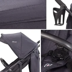 BabyGO 3 in 1 Kinderwagen black