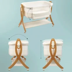 BabyGO SidebySide Beige/Weiß 49 x 85 cm