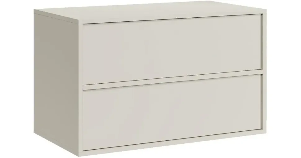 Badplaats Waschbeckenunterschrank Mali 2 Schubladen 80 x 54 x 46 cm Beige