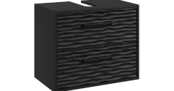 Badplaats Waschbeckenunterschrank Etna 2 Schubladen 60 x 50 x 35 cm Schwarz Matt