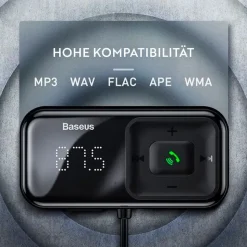 Baseus Car Bluetooth MP3 Player T Shaped S-16 Black OS