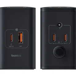 Baseus GaN 3x USB-C USB DC, 240W Smart-Desktop-Schnellladegerät – Schwarz