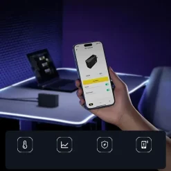 Baseus GaN 3x USB-C USB DC, 240W Smart-Desktop-Schnellladegerät – Schwarz