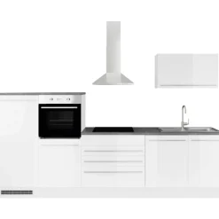 BASIC by Balculina  Küchenzeile Jazz 320 cm weiß hochglanz