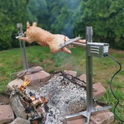 BBQ-Toro Grillspieß höhenverstellbar Edelstahl silber