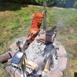 BBQ-Toro Grillspieß höhenverstellbar Edelstahl silber