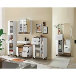 Bega BBK Waschbeckenunterschrank Denver 80 x 60 x 35 cm Weiß