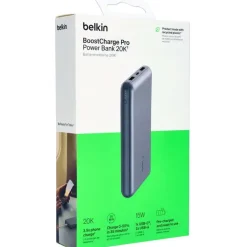 Belkin BoostCharge Powerbank 20K, Spacegrau, 20.000-mAh